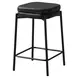 2225 Black Leather Look Bar Stool Set Of 2