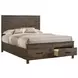 Woodmont Rustic Golden Brown Queen Panel Storage Bed