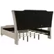 Lorient Ivory and Camel King Upholstered Panel Bed with LED