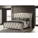 Lorient Ivory and Camel Upholstered Panel Bedroom Set