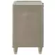 Lorient Ivory Upholstered 2 Drawer Nightstand with LED Light and USB Charging