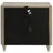 Lorient Ivory Upholstered 2 Drawer Nightstand with LED Light and USB Charging