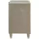 Lorient Ivory Upholstered 2 Drawer Nightstand with LED Light and USB Charging