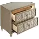 Lorient Ivory and Camel Upholstered Panel Bedroom Set