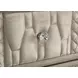 Lorient Ivory Upholstered 2 Drawer Nightstand with LED Light and USB Charging