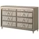 Lorient Ivory and Camel Upholstered Panel Bedroom Set