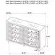 Lorient Ivory Upholstered 8 Drawer Dresser with LED Light