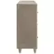 Lorient Ivory Upholstered 8 Drawer Flame Box Dresser with LED Light