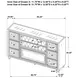 Lorient Ivory Upholstered 8 Drawer Flame Box Dresser with LED Light