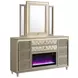 Lorient Ivory and Camel Upholstered Panel Bedroom Set