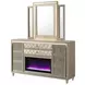 Lorient Ivory and Camel Upholstered Panel Bedroom Set