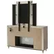 Lorient Ivory Upholstered 8 Drawer Dresser and Mirror with LED Light