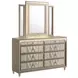 Lorient Ivory and Camel Upholstered Panel Bedroom Set