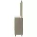 Lorient Ivory Upholstered 8 Drawer Dresser with Mirror and LED Light