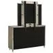 Lorient Ivory Upholstered 8 Drawer Dresser with Mirror and LED Light