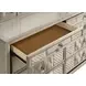 Lorient Ivory Upholstered 8 Drawer Dresser with Mirror and LED Light