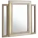 Lorient Ivory Upholstered Rectangular Dresser Mirror with LED Light