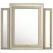 Lorient Ivory Upholstered Rectangular Dresser Mirror with LED Light