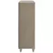 Lorient Ivory and Camel Upholstered 5 Drawer Chest with LED