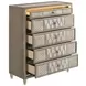 Lorient Ivory and Camel Upholstered Panel Bedroom Set