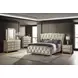 Lorient Ivory and Camel Upholstered 5 Drawer Chest with LED