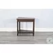 Whimora Dark Brown 16" Triangular Chair Side Table