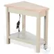 Whimora Light Gray 24" Triangular Chair Side Table