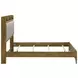 Henderson Medium Oak and Gray King Upholstered Bookcase Panel Bed