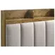 Henderson Medium Oak and Gray Queen Upholstered Bookcase Panel Bed