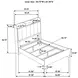 Henderson Medium Oak and Gray Queen Upholstered Bookcase Panel Bed