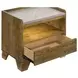 Henderson Medium Oak and Gray Upholstered Bookcase Panel Bedroom Set