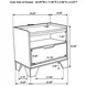 Henderson Medium Oak 1 Drawer Marble Top Nightstand with LED Light and USB Charging