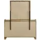 Henderson Medium Oak and Gray Upholstered Bookcase Panel Bedroom Set