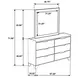 Henderson Medium Oak 6 Drawer Dresser with Mirror