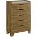 Henderson Medium Oak and Gray Upholstered Bookcase Panel Bedroom Set
