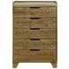 Henderson Medium Oak and Gray Upholstered Bookcase Panel Bedroom Set