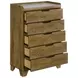 Henderson Medium Oak and Gray Upholstered Bookcase Panel Bedroom Set