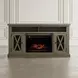 Telluride Driftwood Gray 60" Storage Console TV Stand with Electric Fireplace