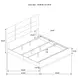 Ines Gray and Gold King Upholstered Panel Bed