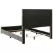 Ines Gray and Gold Queen Upholstered Panel Bed
