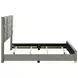 Ines Gray and Gold Queen Upholstered Panel Bed