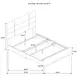 Ines Gray and Gold Queen Upholstered Panel Bed