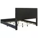 Ines Navy and Gold King Upholstered Panel Bed