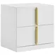 Ines Navy and Gold Upholstered Panel Bedroom Set