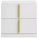Ines Navy and Gold Upholstered Panel Bedroom Set