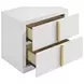 Ines Navy and Gold Upholstered Panel Bedroom Set