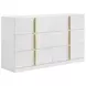 Ines Navy and Gold Upholstered Panel Bedroom Set