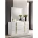 Ines White 6 Drawer Dresser with Mirror