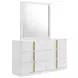 Ines Navy and Gold Upholstered Panel Bedroom Set