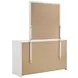 Ines White 6 Drawer Dresser with Mirror